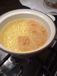 GF df hushpuppies frying