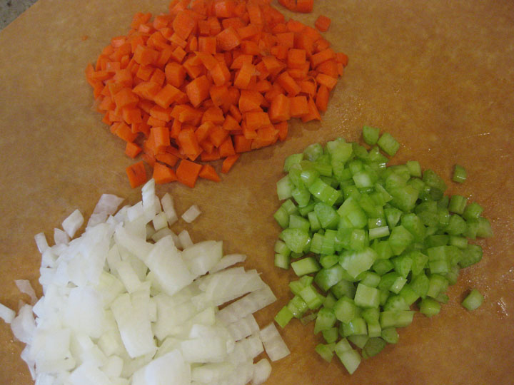 Mirepoix for soup